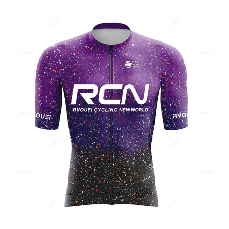 2023 RCN Mens Tri Suit Triathlon Men's Short Sleeve Cycling Shirt Triathlon Team Race Cycling Clothing
