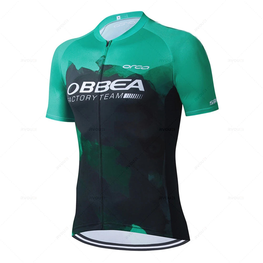ORBEA Factory Team Cycling Jersey Set New Pro Team Men's Cycling Clothing Road Bike Shirts Suit Bicycle Bib Shorts MTB Wear