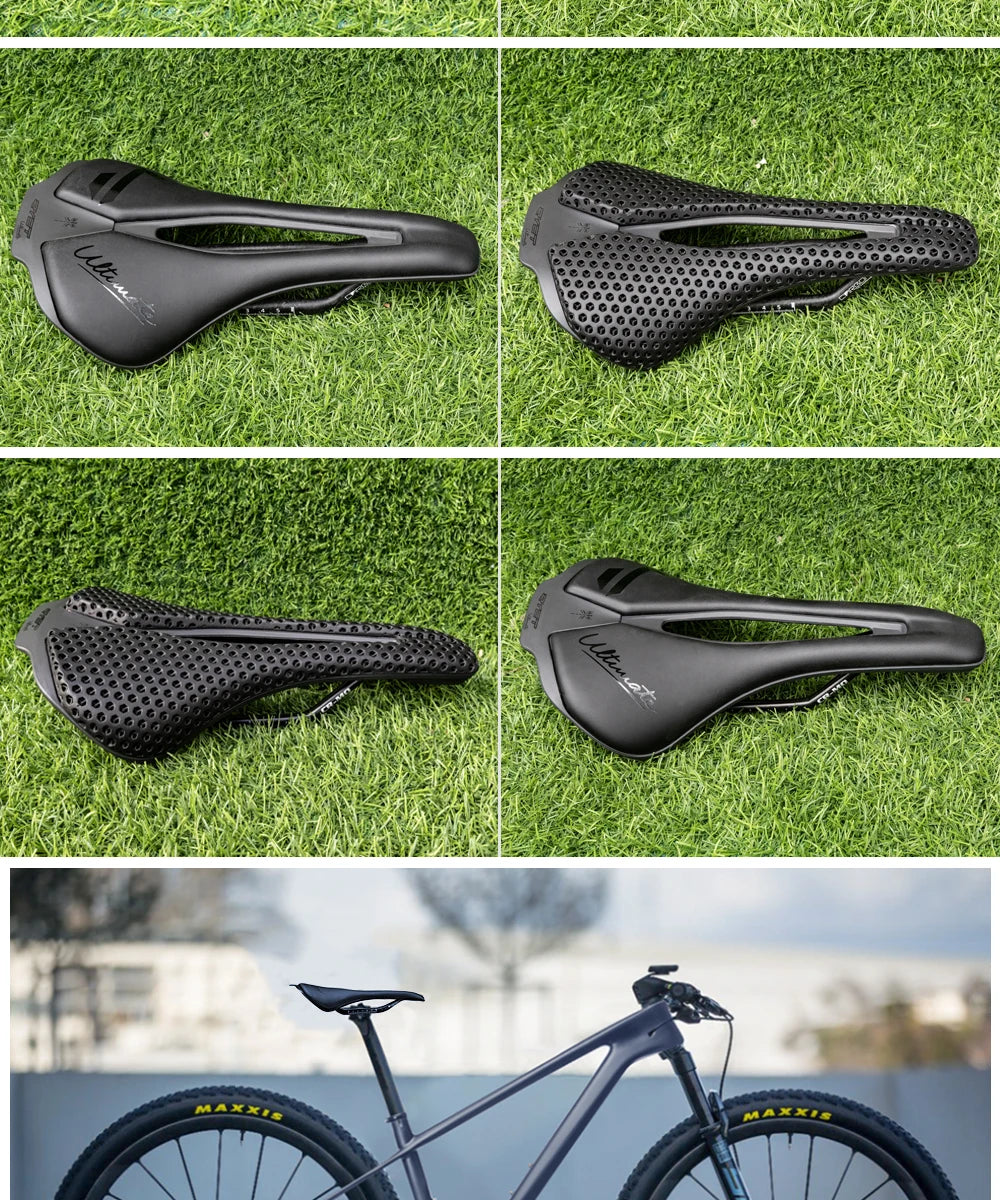 RYET 3D Printed Bicycle Saddle Ultralight 120g Carbon Saddle 250x140mm Bike Seating for MTB Gravel Road Bike Seat Cycling parts