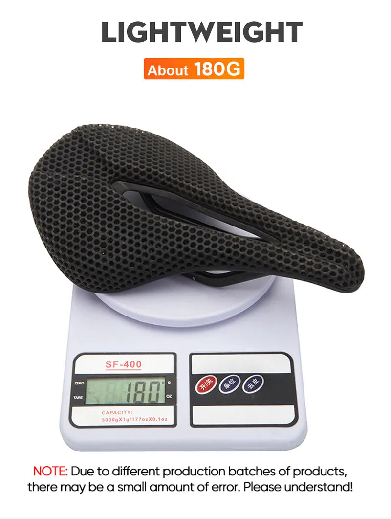Bicycle 3D Printed Saddle Ultralight Carbon Fiber Road Mountain Bike Seat Cushion Hollow Comfortable 3D MTB Saddle Seat