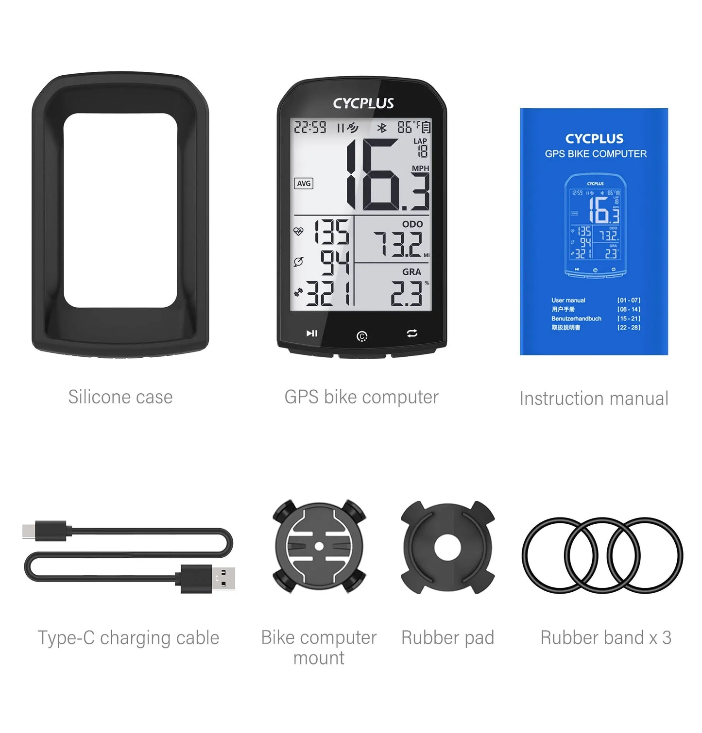 CYCPLUS M1 GPS Bike Computer Wireless Waterproof Speedometer Odometer ANT+ Bluetooth 5.0 Cycling Bicycle Accessories