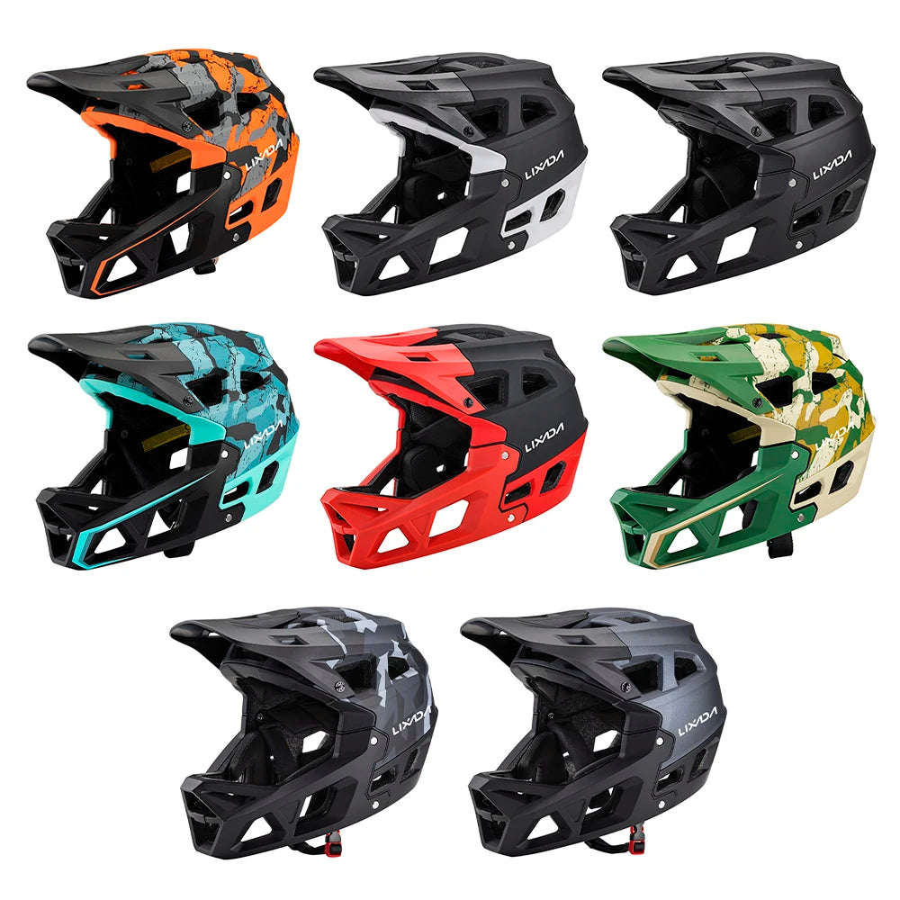 Full Face Mountain Bike Helmet Adult Racing Downhill MTB Helmet Equipped with EPP Chin Support for Adults Mountain Bike Cyclist