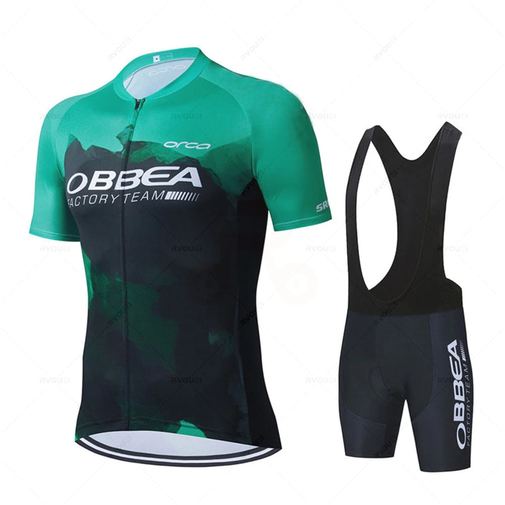 ORBEA Factory Team Cycling Jersey Set New Pro Team Men's Cycling Clothing Road Bike Shirts Suit Bicycle Bib Shorts MTB Wear