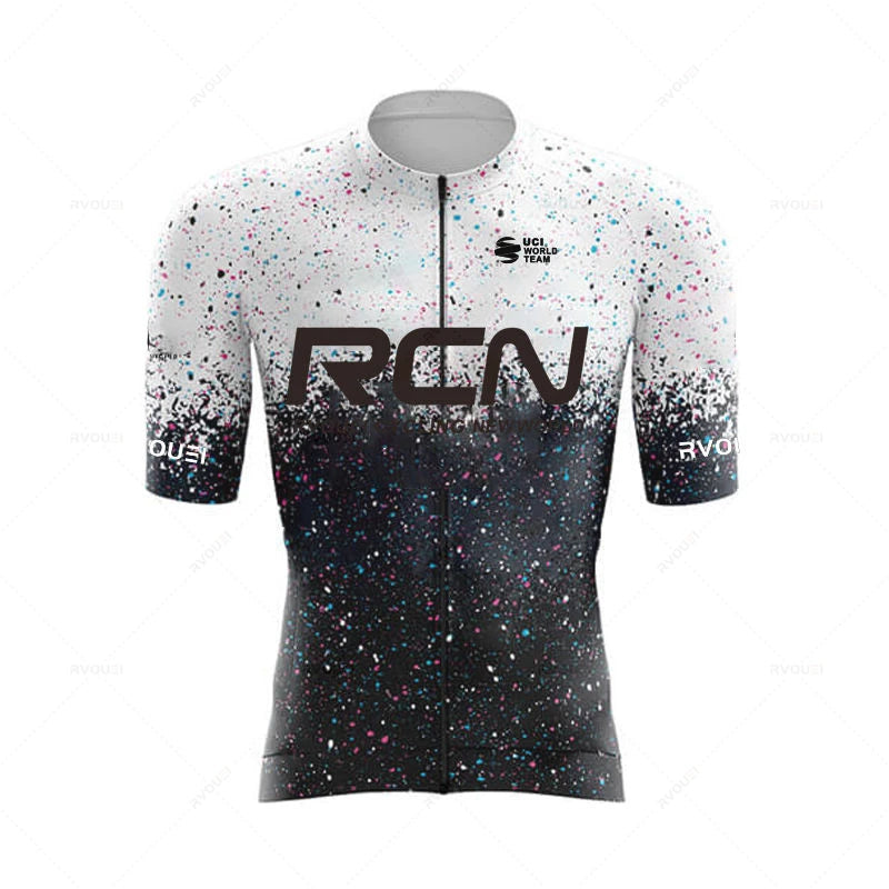 2023 RCN Mens Tri Suit Triathlon Men's Short Sleeve Cycling Shirt Triathlon Team Race Cycling Clothing