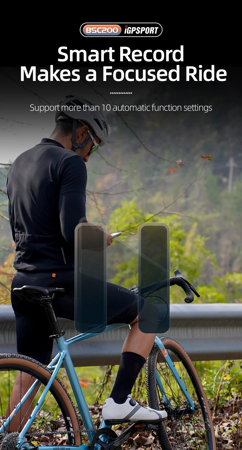IGPSPORT BSC200 GPS Bicycle Computer Cycling Odometer Wireless Speedometer Route Navigation ANT + Bluetooth5.0 Accessories Strava
