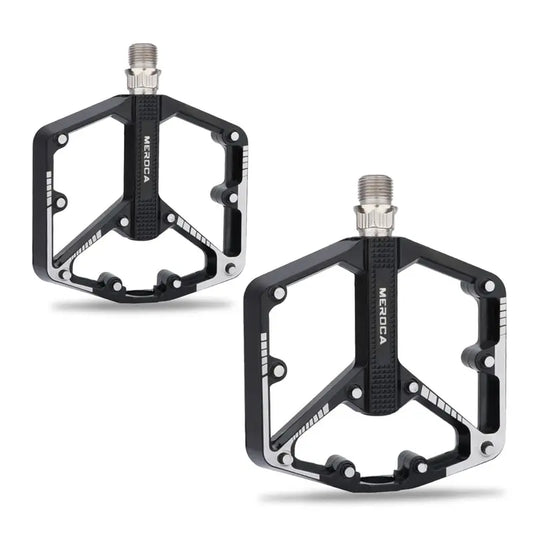 Meroca Aluminum Flats MTB Bicycle Pedals Sealed Dual Bearing Nonslip Pedal Mountain Road Bike Cycling Alloy Platform Mtb Pedal